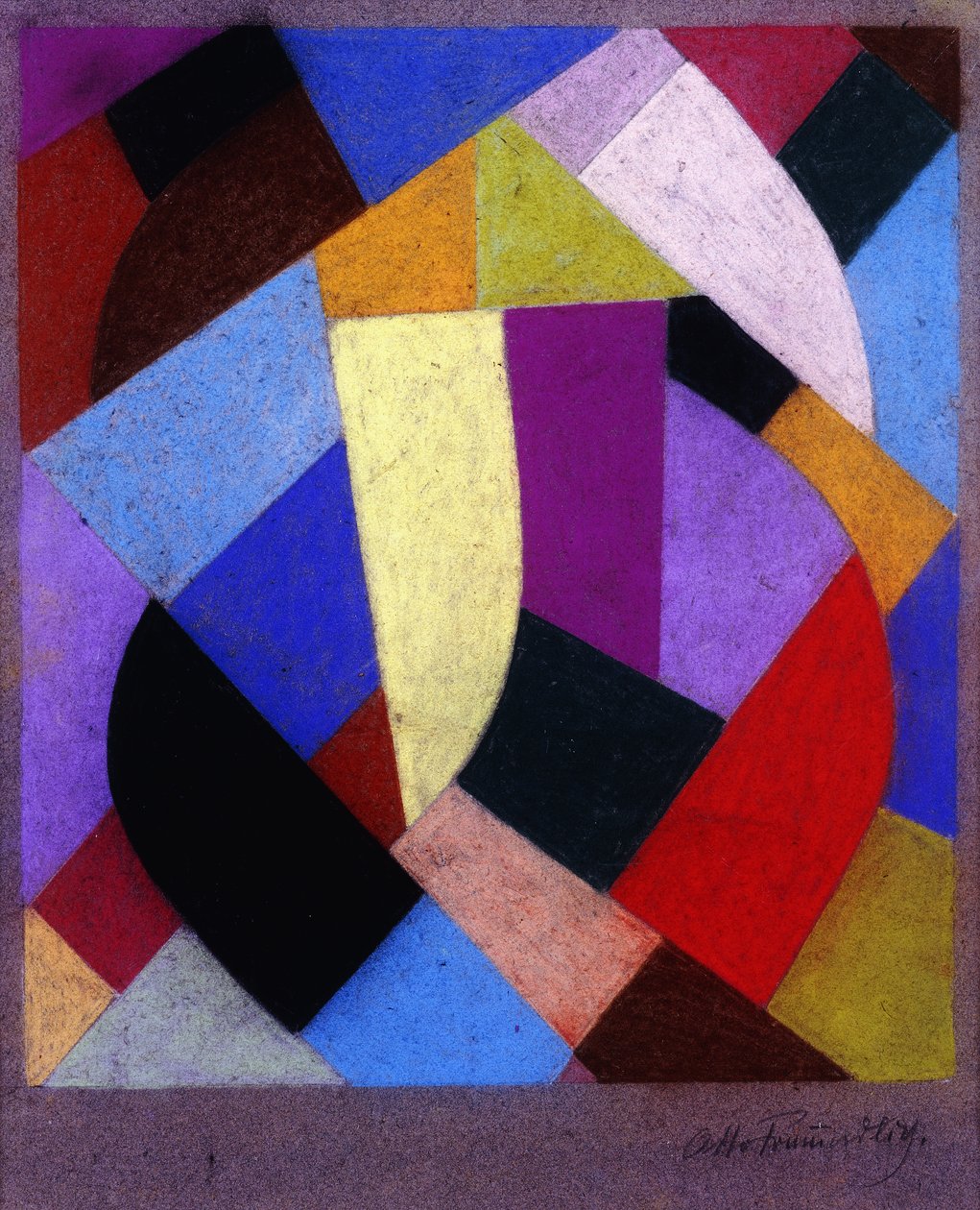 Composição, c.1930 (pastel sobre papel) de Otto Freundlich