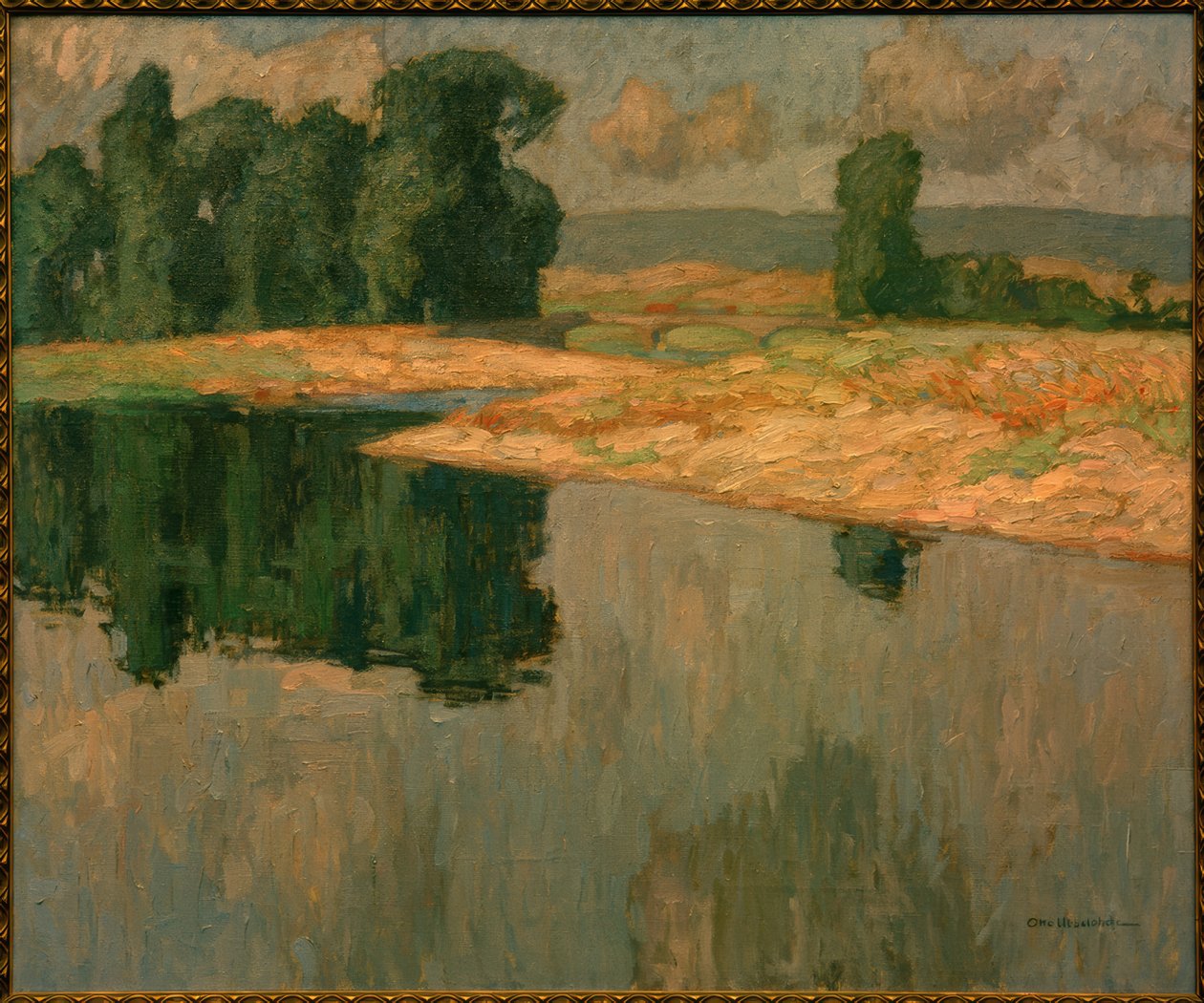 Paisagem com ponte Sarnauer de Otto Ubbelohde