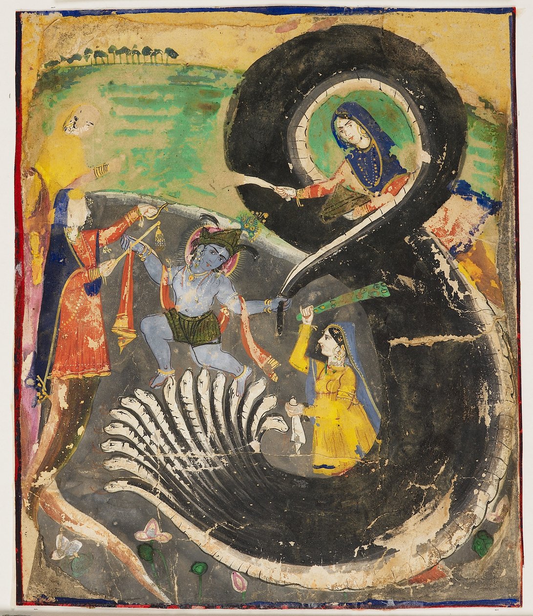 Krishna e o naga Kaliya de Pakistani School