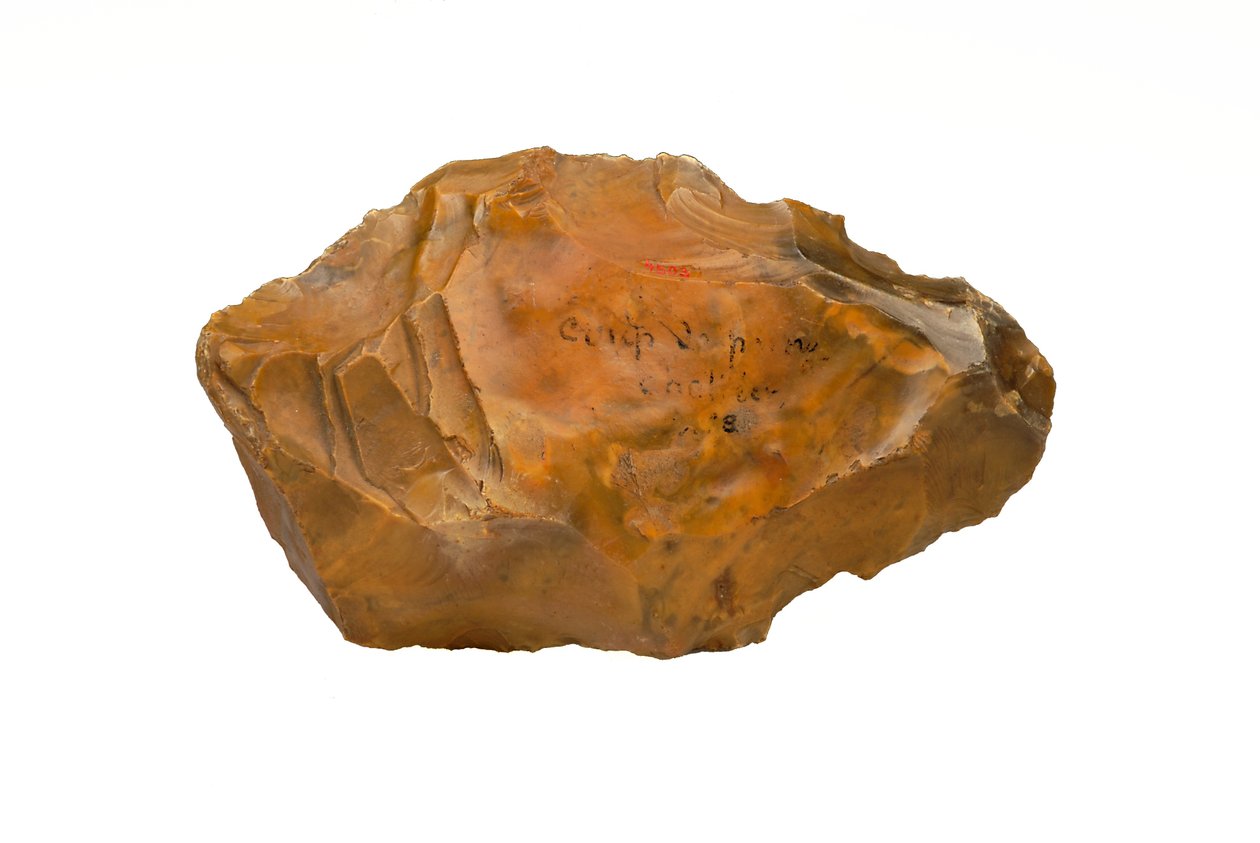 Mão-de-sílex de sílex chelena (sílex) de Paleolithic