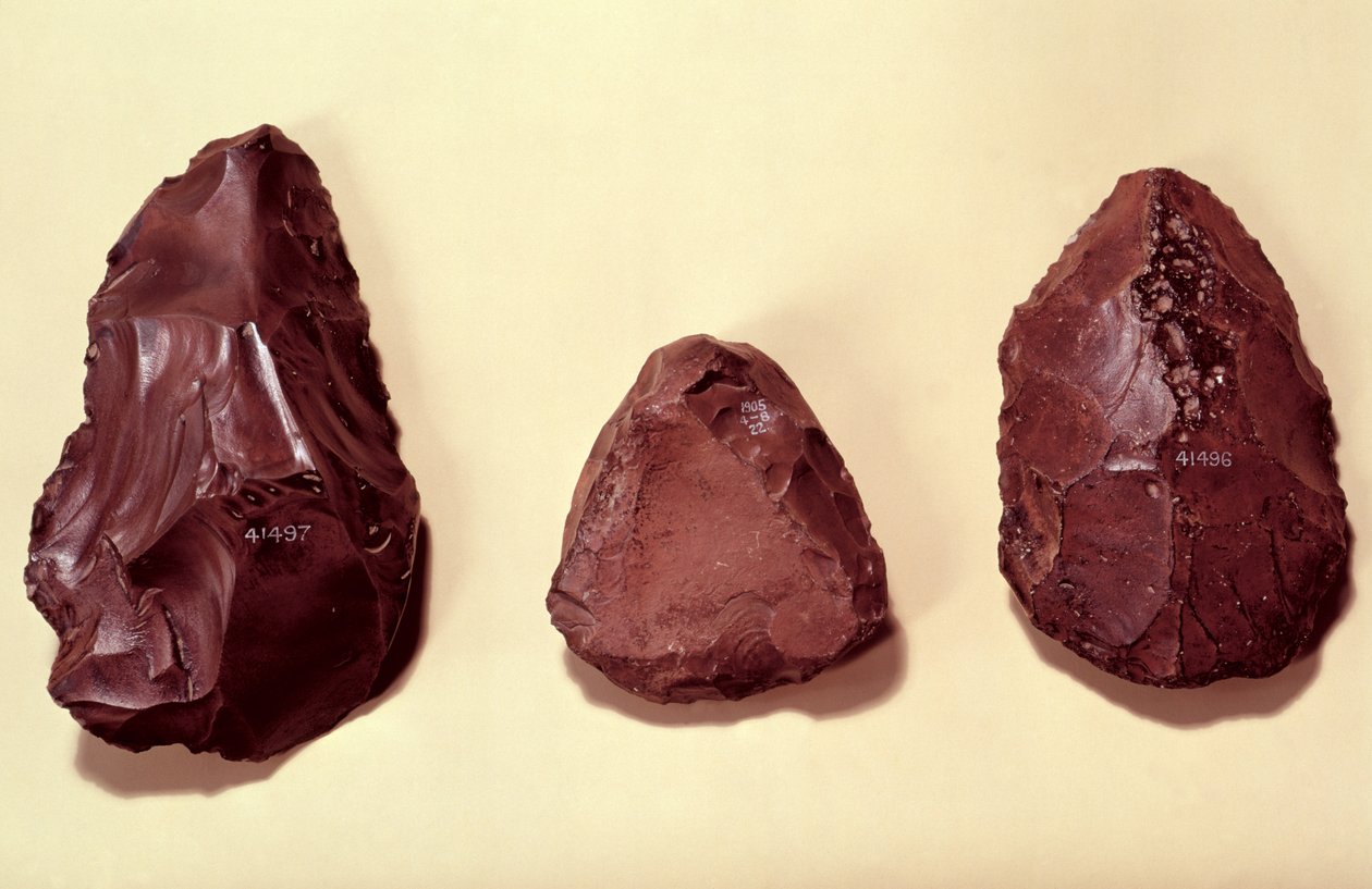 Cabeças de machado de sílex de Paleolithic