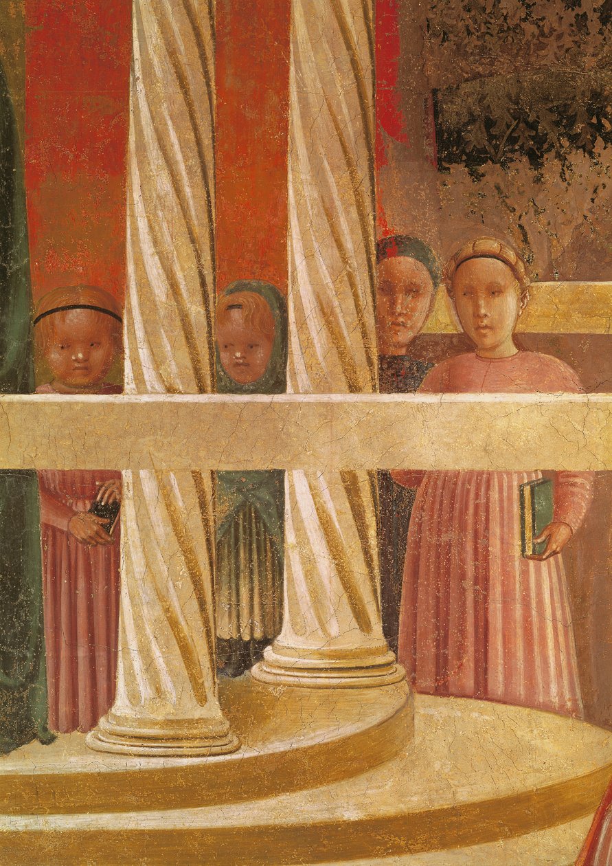 A Apresentação de Maria no Templo, 1433-34 (detalhe) de Paolo Uccello