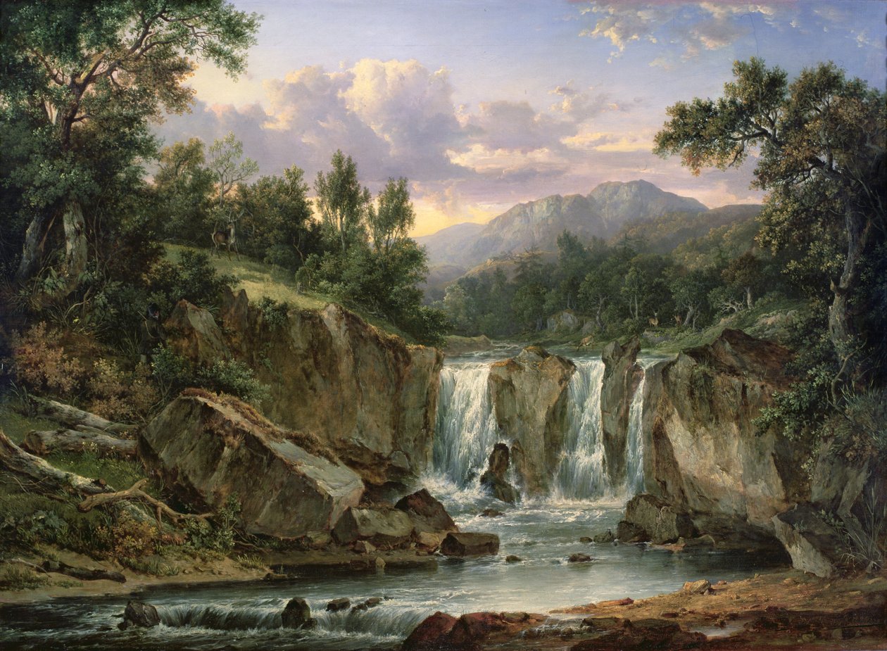 As quedas de Tummel, 1820 de Patrick Nasmyth