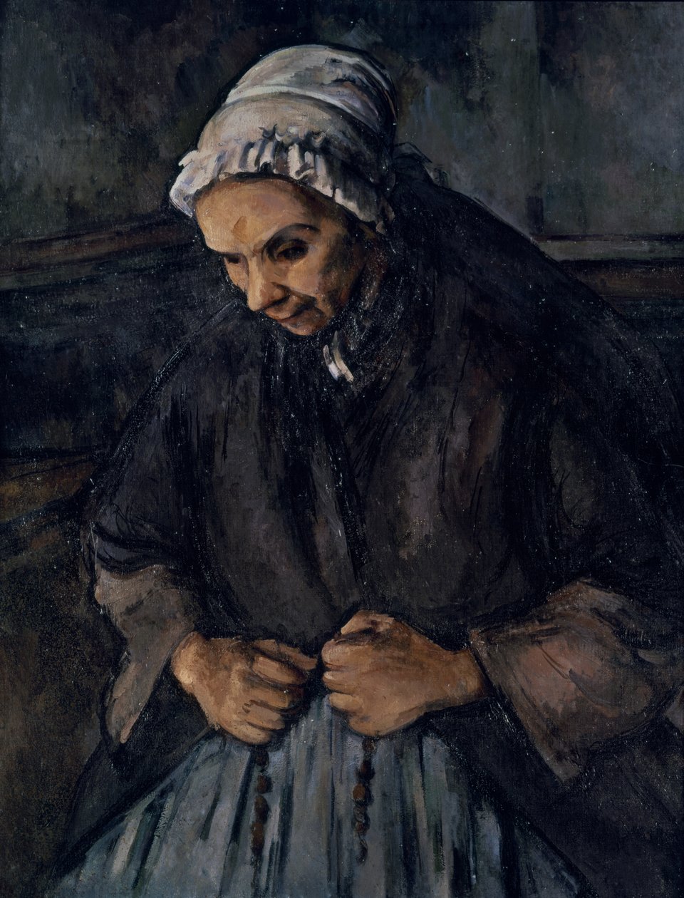 Mulher Velha com um Rosário, c.1896 de Paul Cézanne