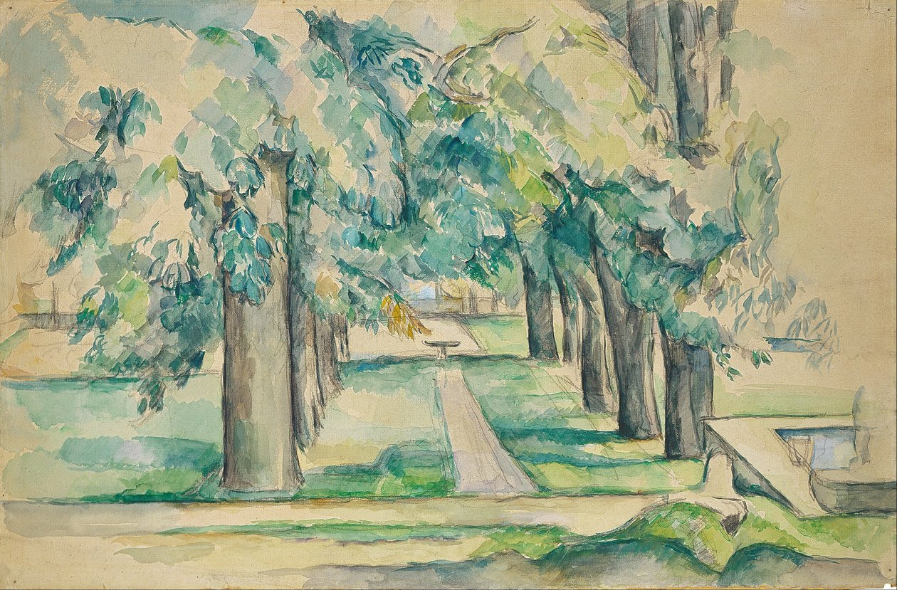 Avenida de castanheiros no Jas de Bouffan de Paul Cézanne