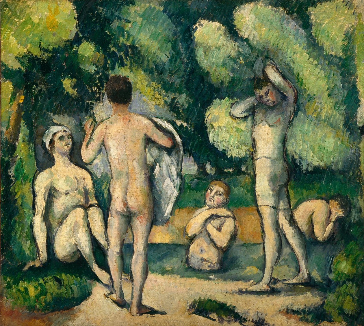 Banhistas, c.1880 de Paul Cézanne