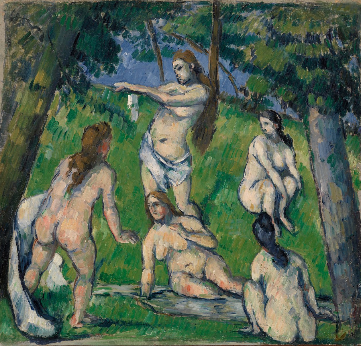 Cinco banhistas, 1877-78 de Paul Cézanne