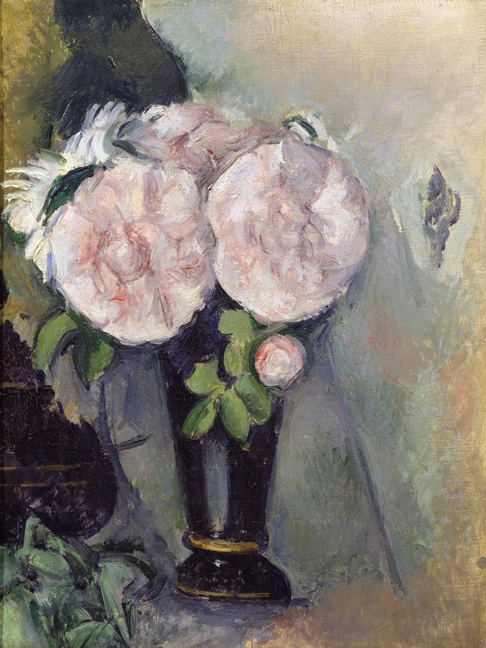 Flores em um vaso azul, c.1886 de Paul Cézanne