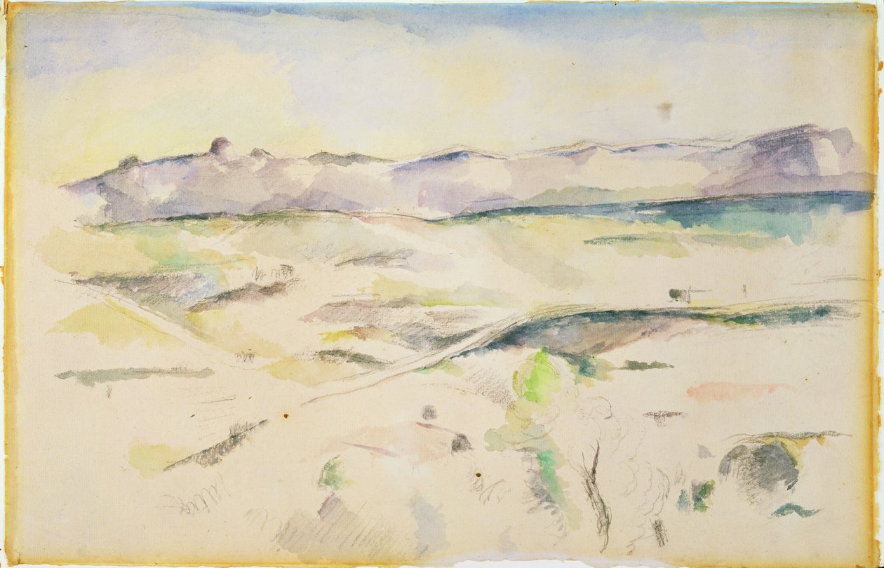 Cordilheira (wc no papel) de Paul Cézanne