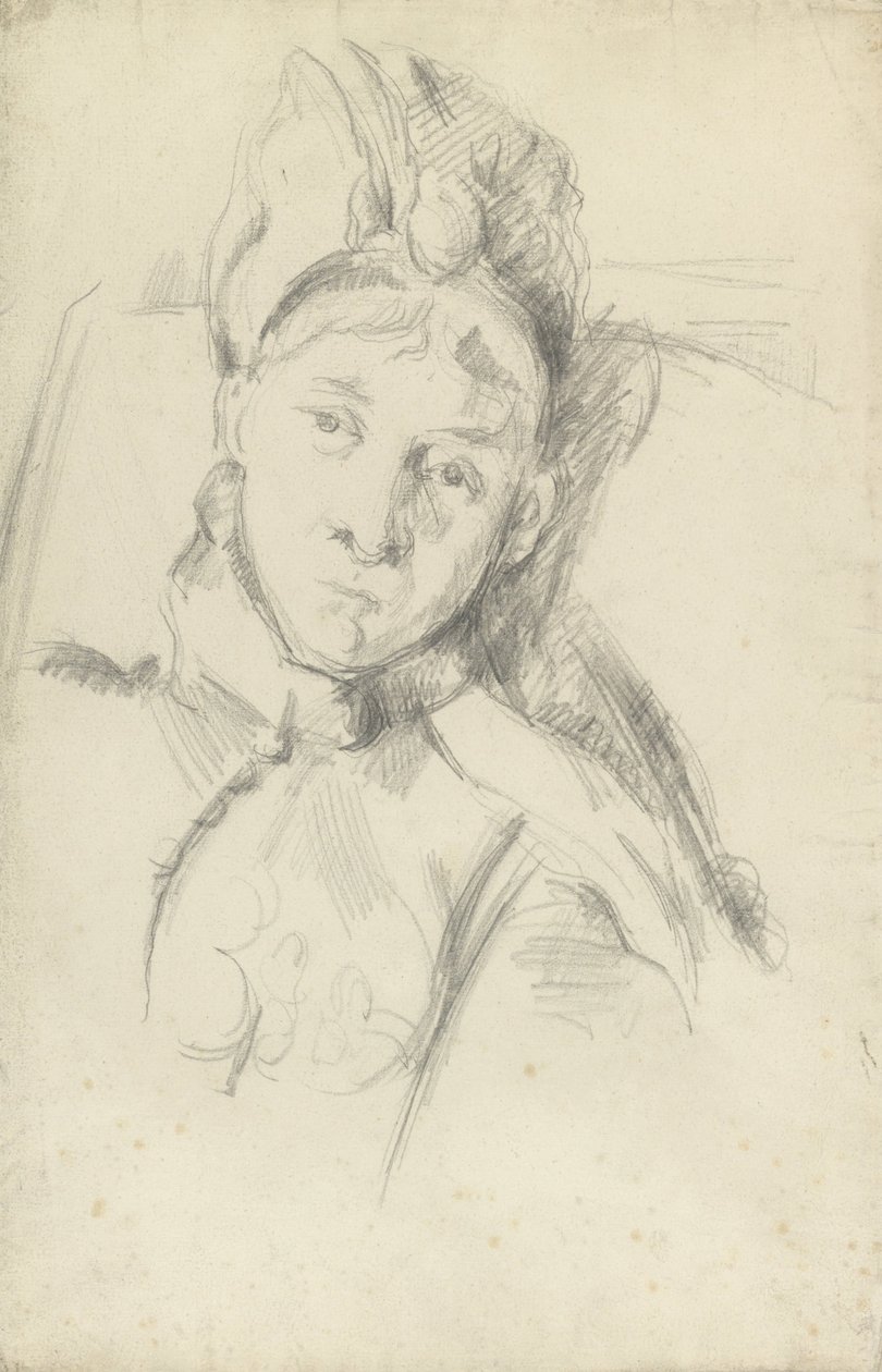 Retrato de Hortense Cézanne-Figuet, a esposa dos artistas de Paul Cézanne