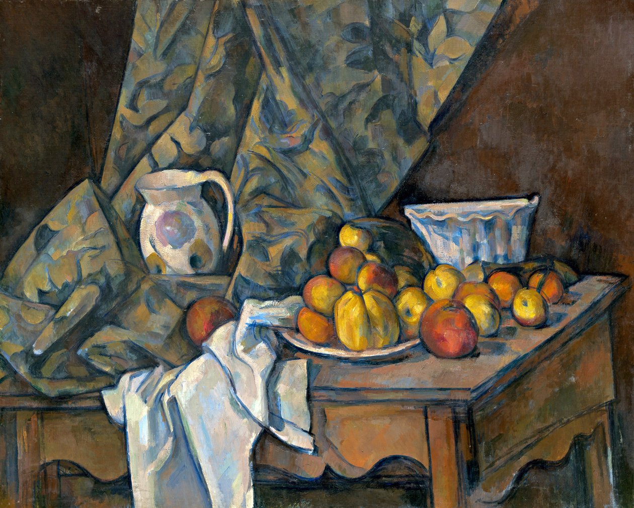 Ainda vida com maçãs e pêssegos, c.1905 de Paul Cézanne