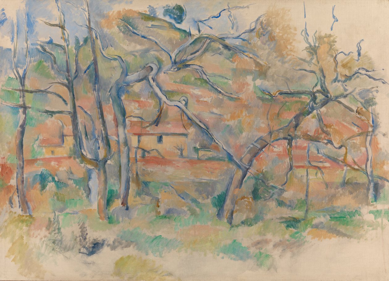 Árvores e casas, Provence de Paul Cézanne