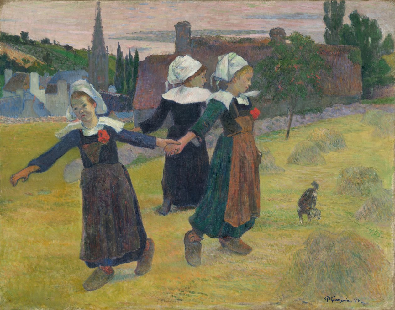 Meninas bretãs dançando, Pont-Aven de Paul Gauguin