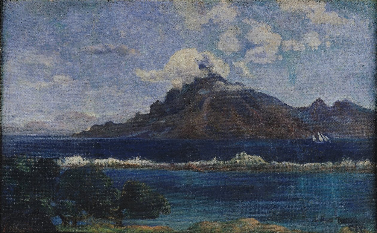 Paisagem costeira da Martinica, 1887 de Paul Gauguin