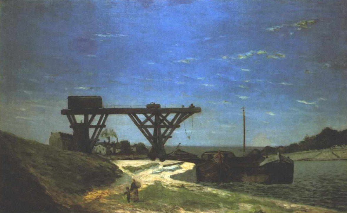 O Sena em Paris entre a Pont dIlena e a Pont de Grenelle -1875 de Paul Gauguin