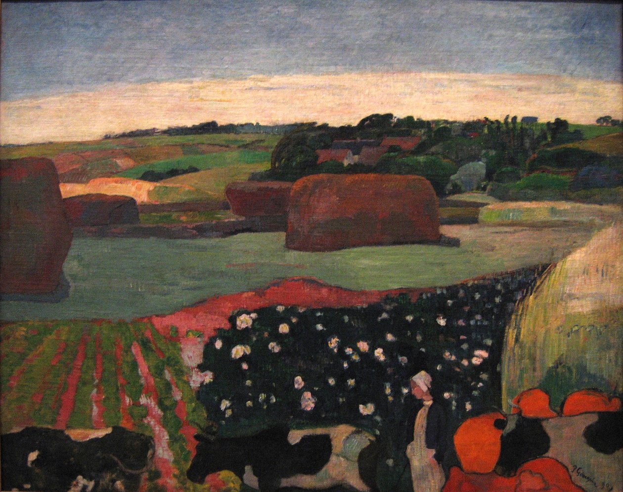 Montes de feno na Bretanha de Paul Gauguin