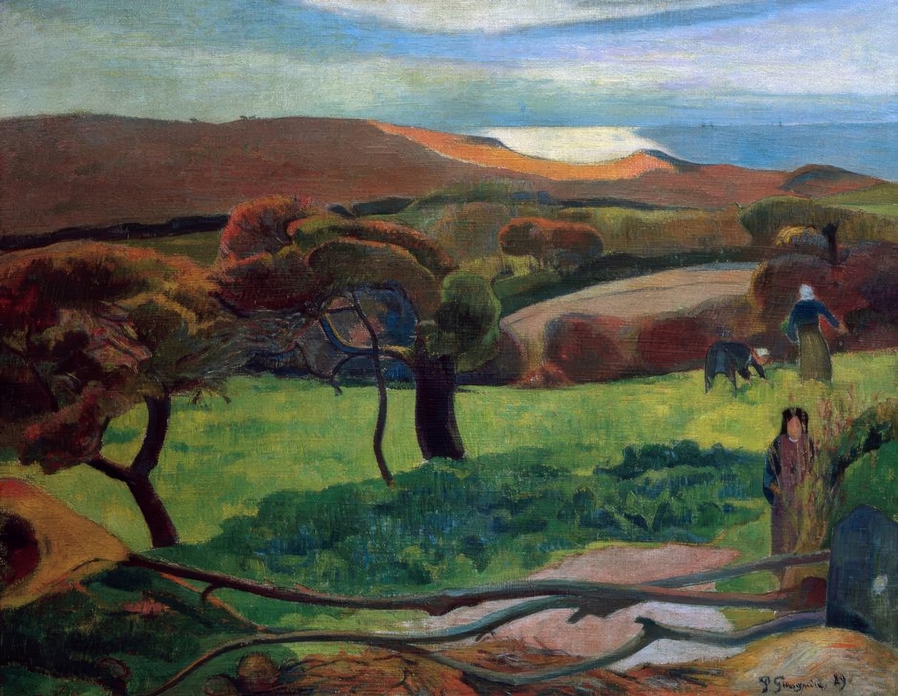 Paisagem na Bretanha de Paul Gauguin