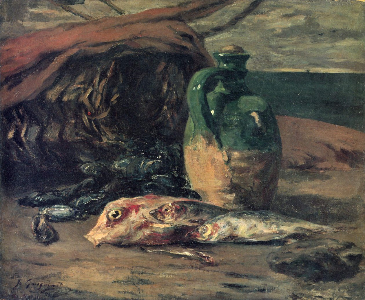 Ainda vida com peixe de Paul Gauguin