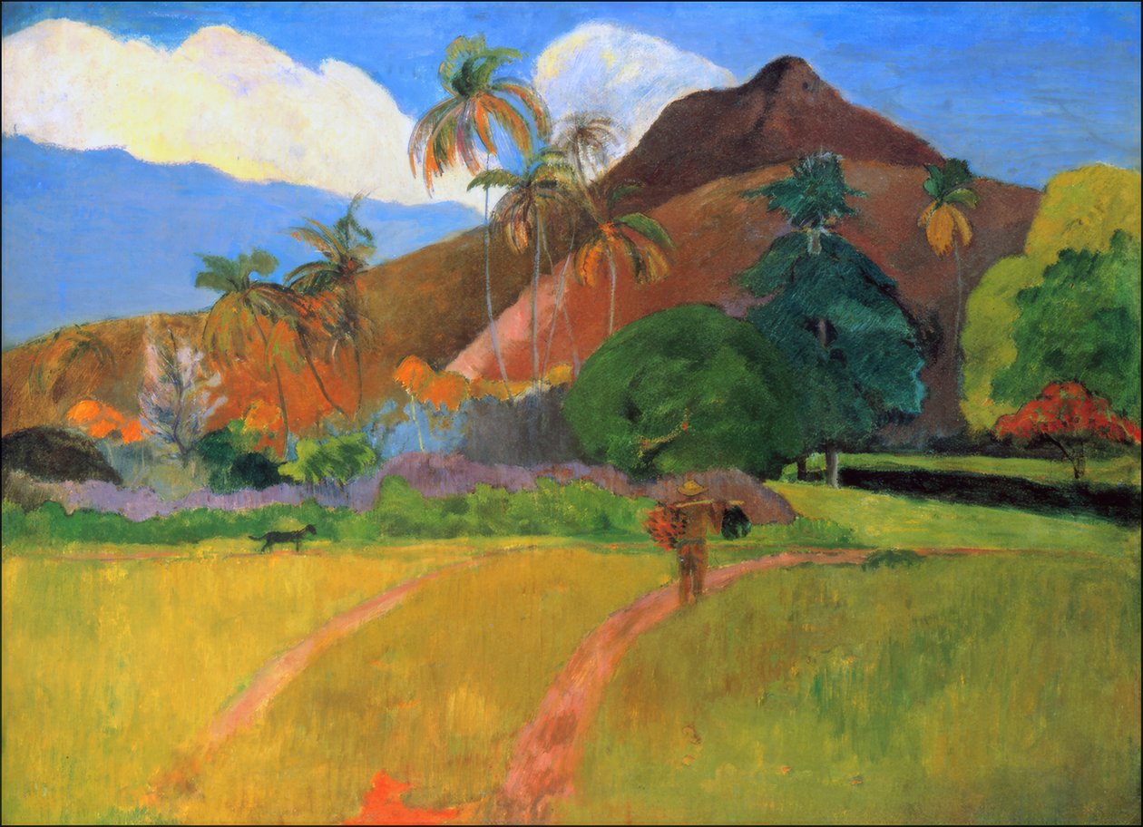 Taiti: Paisagem do Taiti, Paul Gauguin (1893) de Paul Gauguin