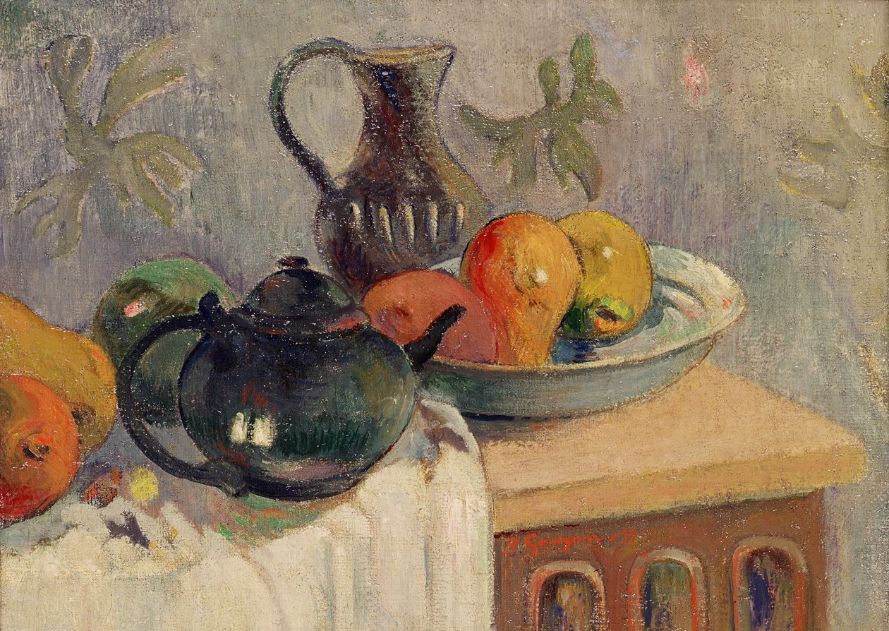 Bule, Jarro e Fruta, 1899 de Paul Gauguin