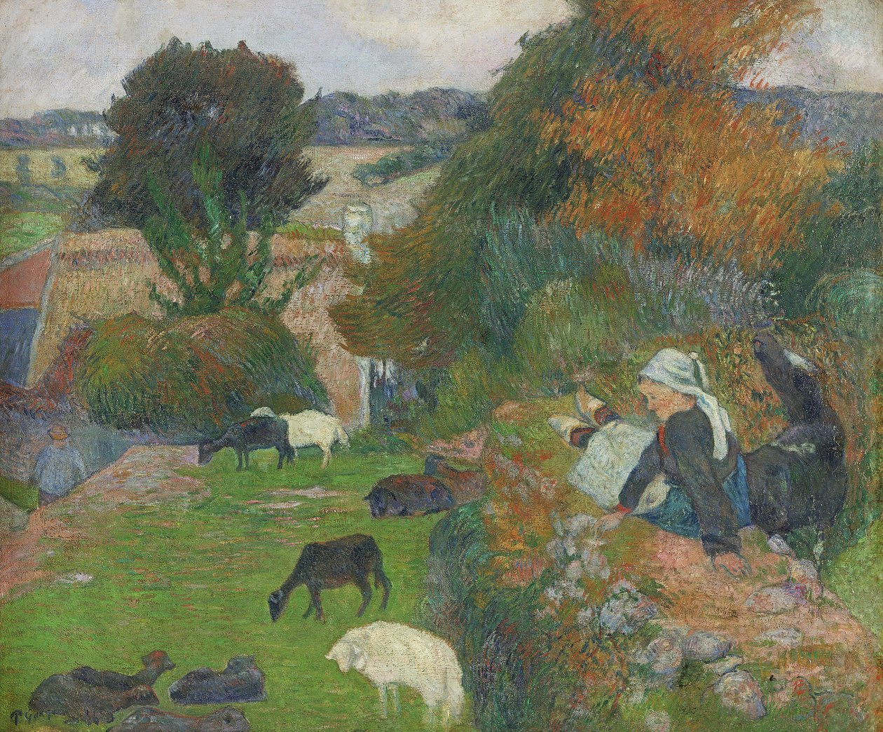 A pastora bretã, 1886 de Paul Gauguin