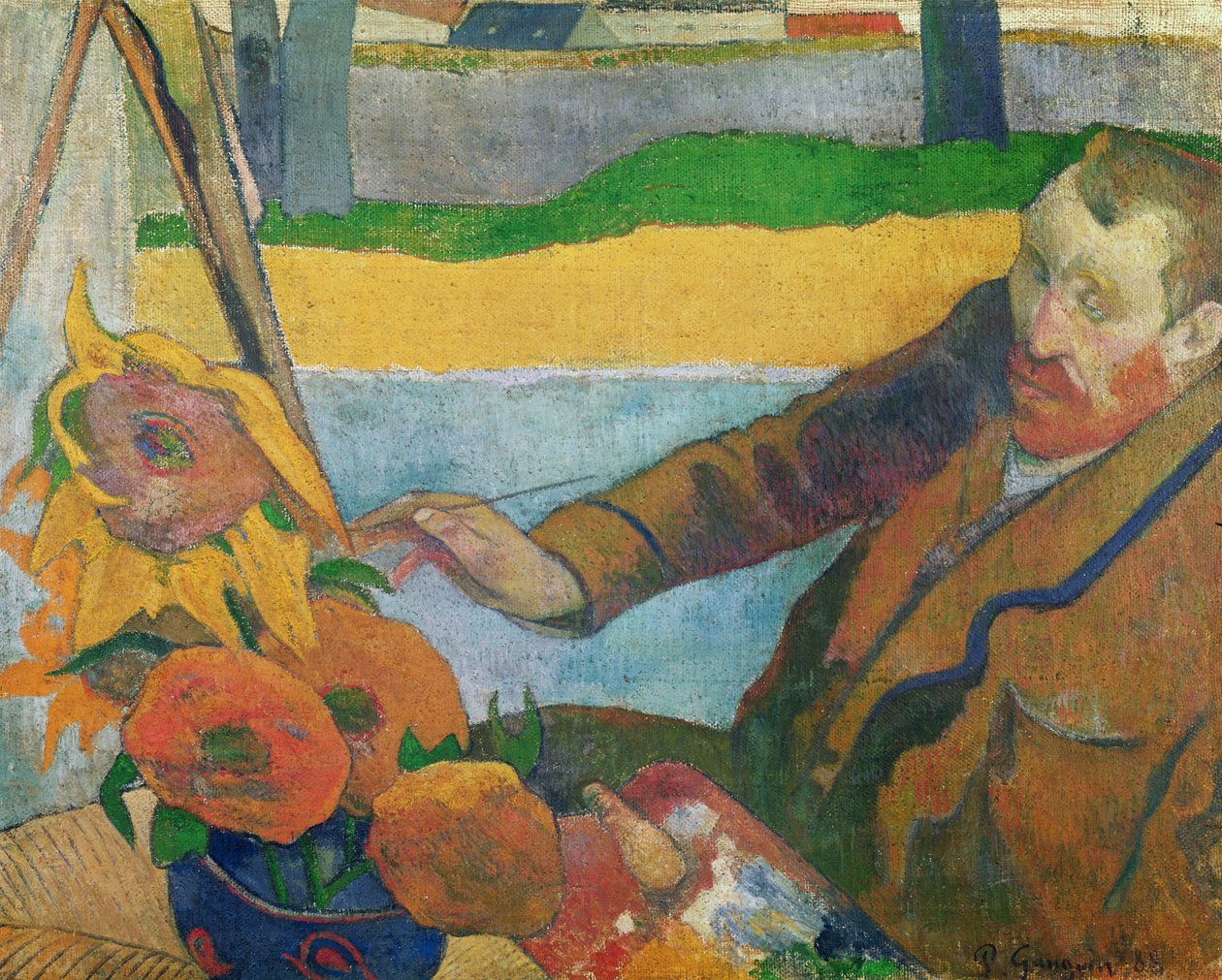 Girassóis da pintura de Van Gogh, 1888 de Paul Gauguin