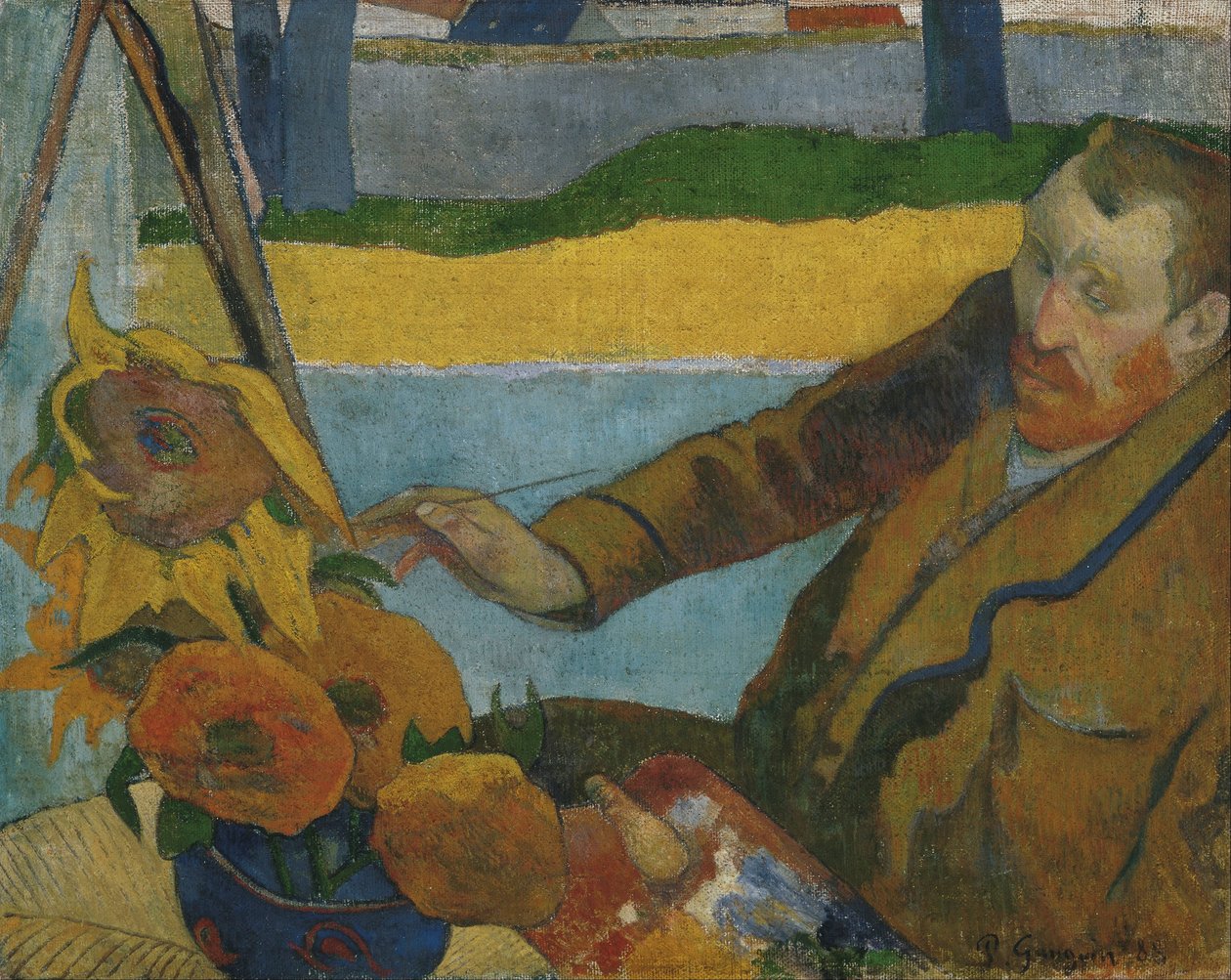 Girassóis de pintura de Vincent van Gogh de Paul Gauguin