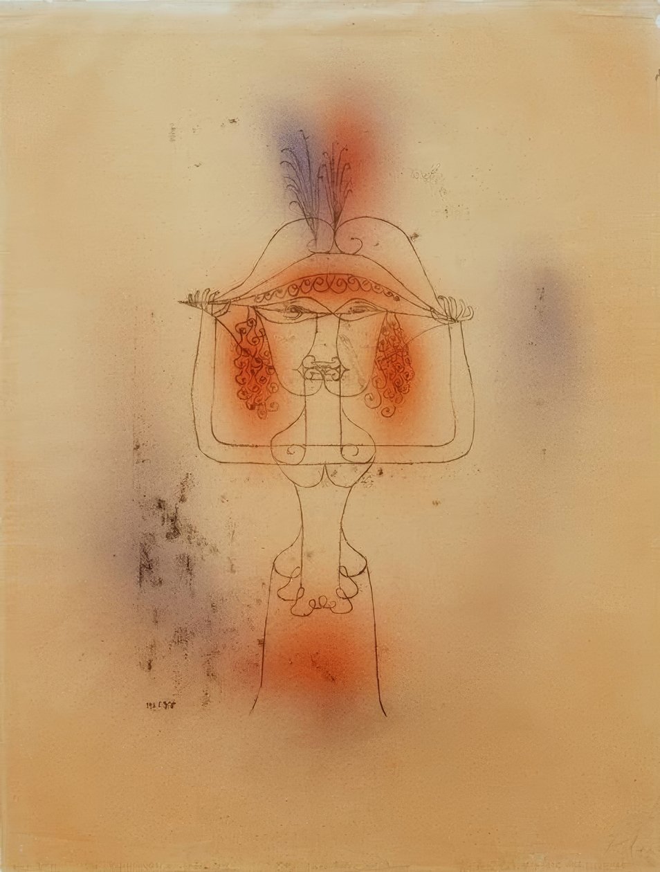 O cantor da ópera cômica de Paul Klee