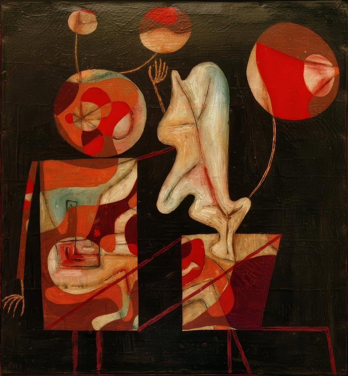 Bonecos (coloridos em preto) de Paul Klee