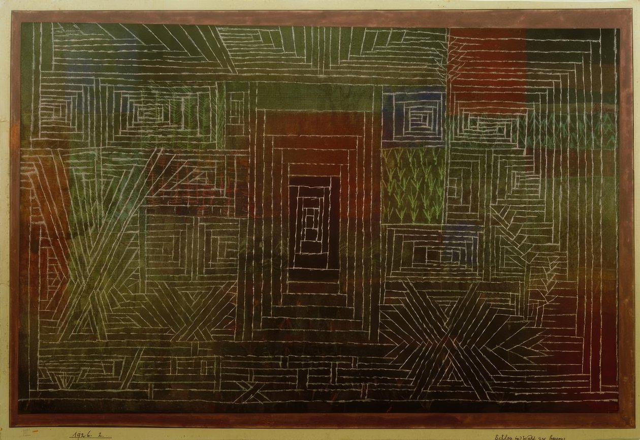 Construir castelo na floresta de Paul Klee