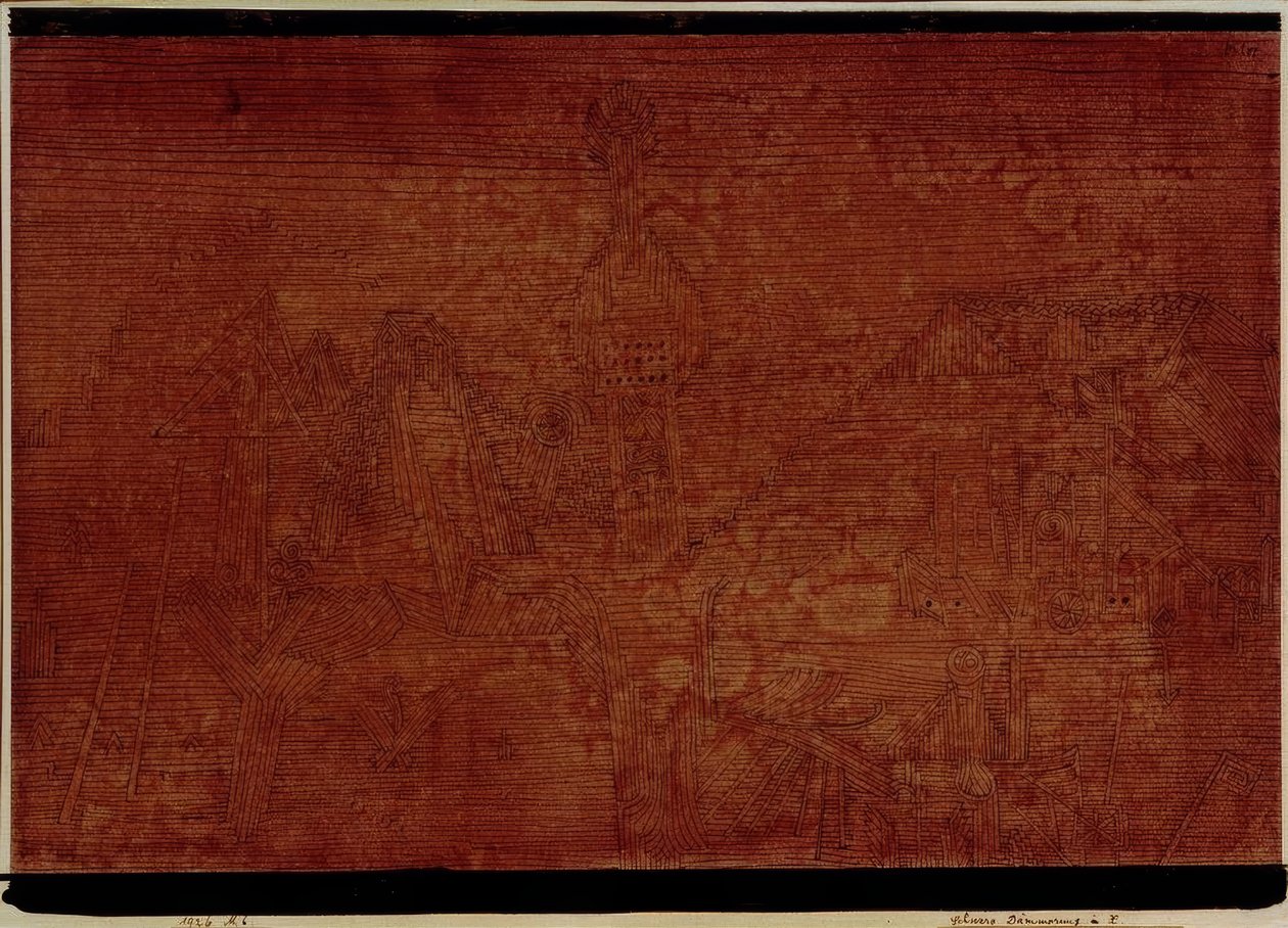Crepúsculo pesado em X de Paul Klee