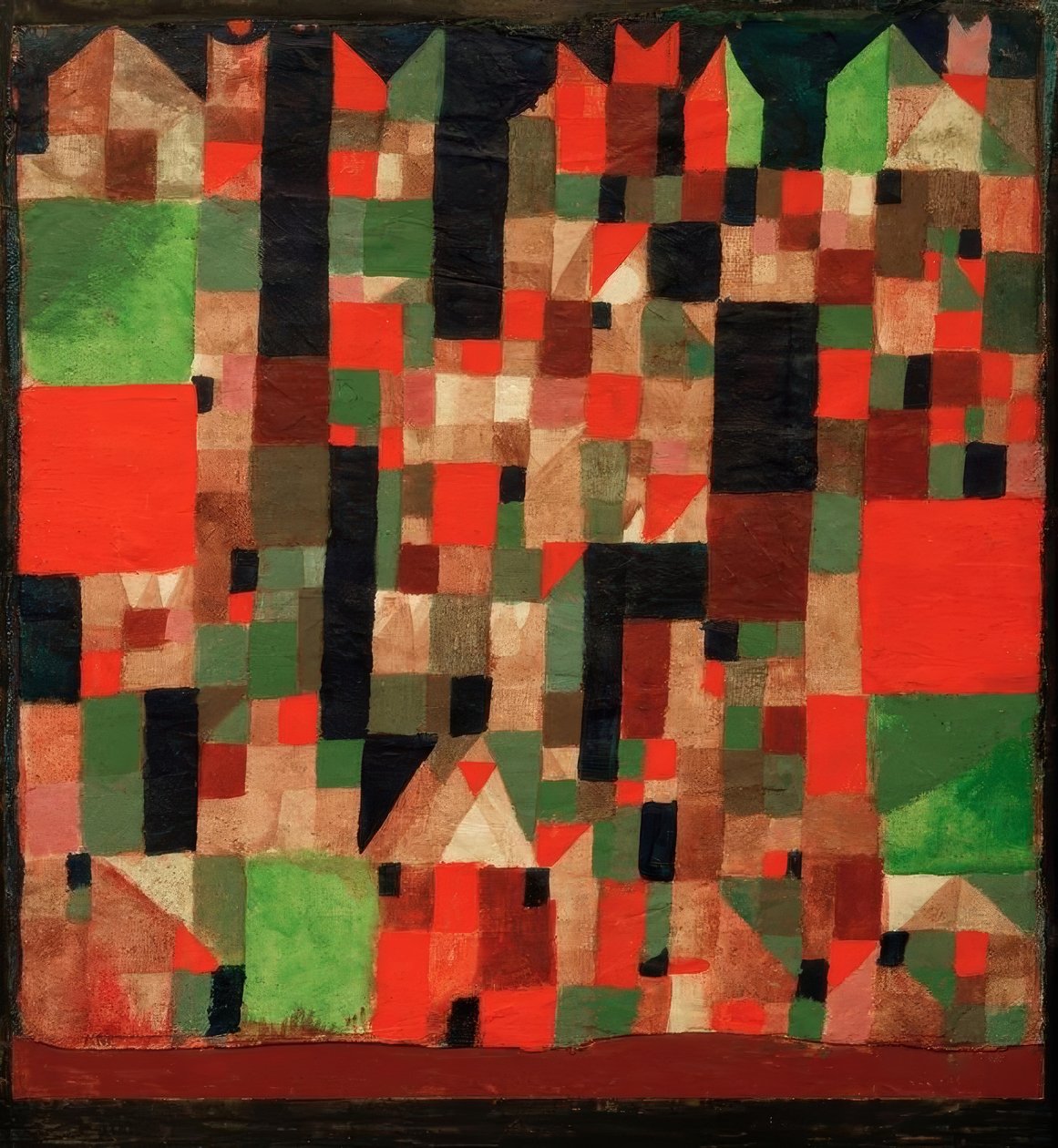 Städtebild (rotgrüne Accent) de Paul Klee