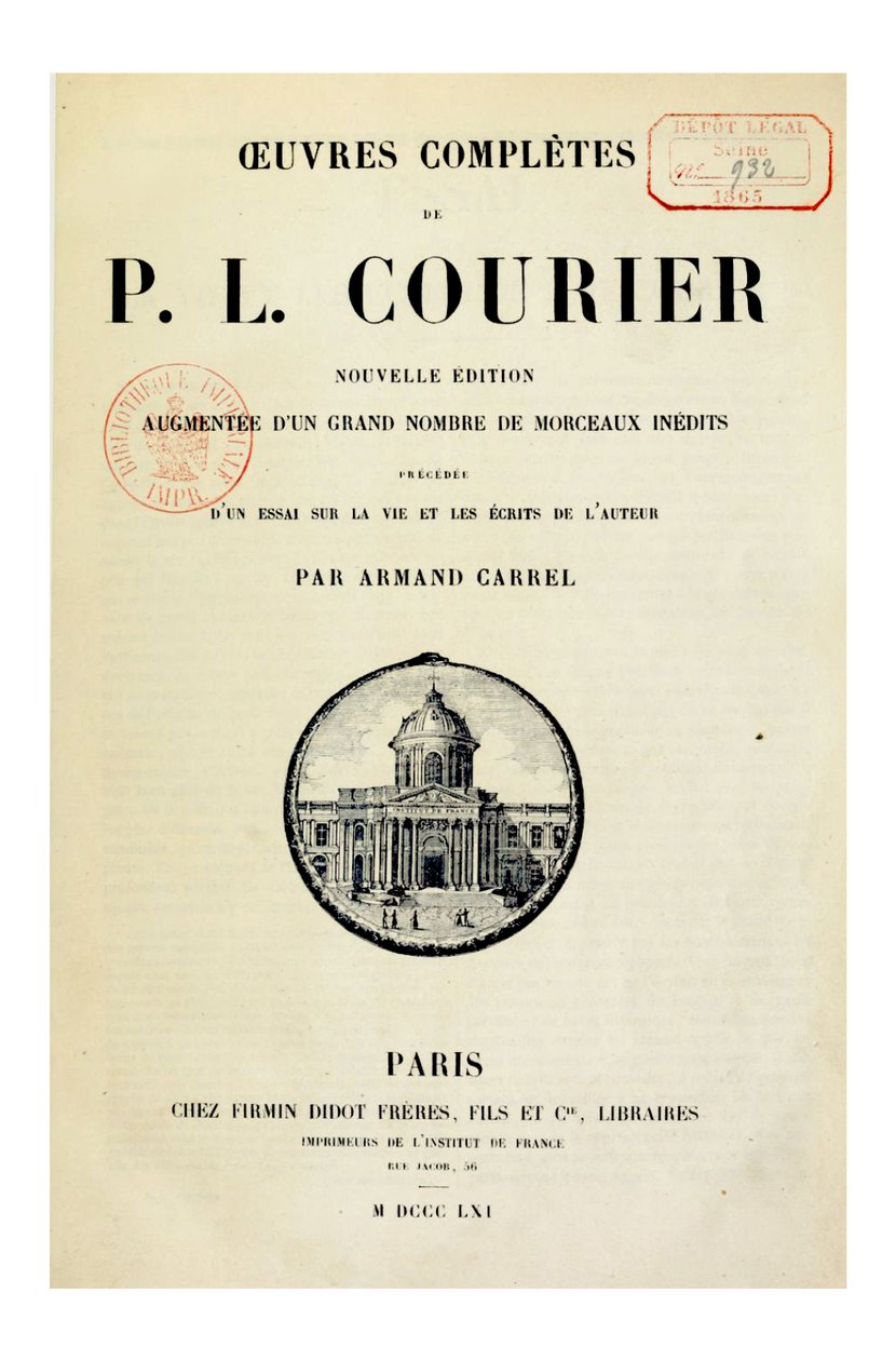 Ilustração de Paul Louis Courier