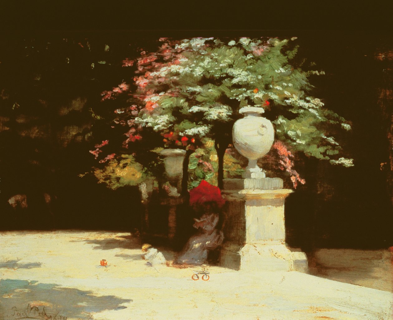 Os Jardins do Luxemburgo, 1890 de Paul Peel