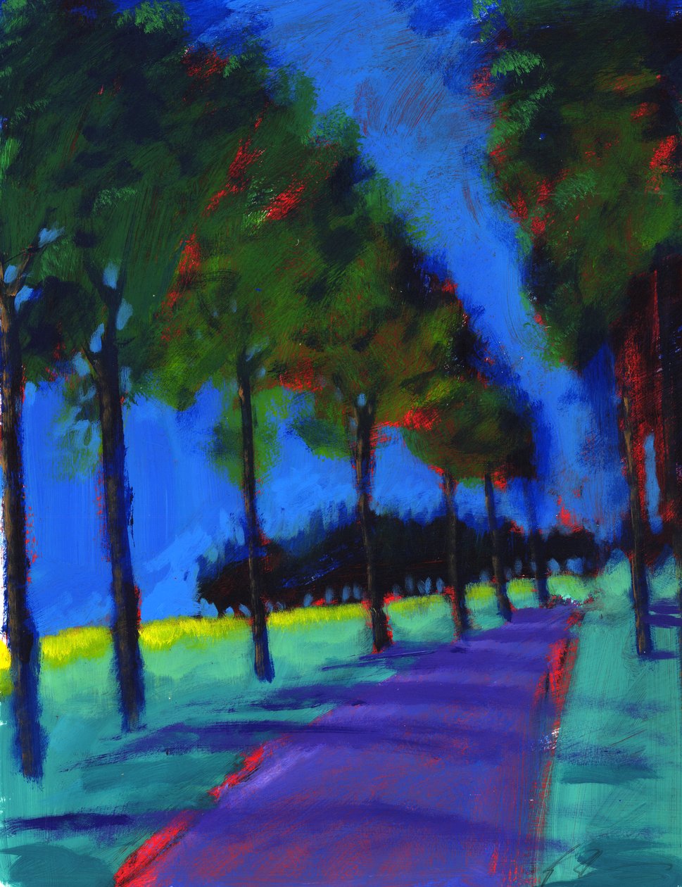 Avenue, 2008 (acrílico a bordo) de Paul Powis