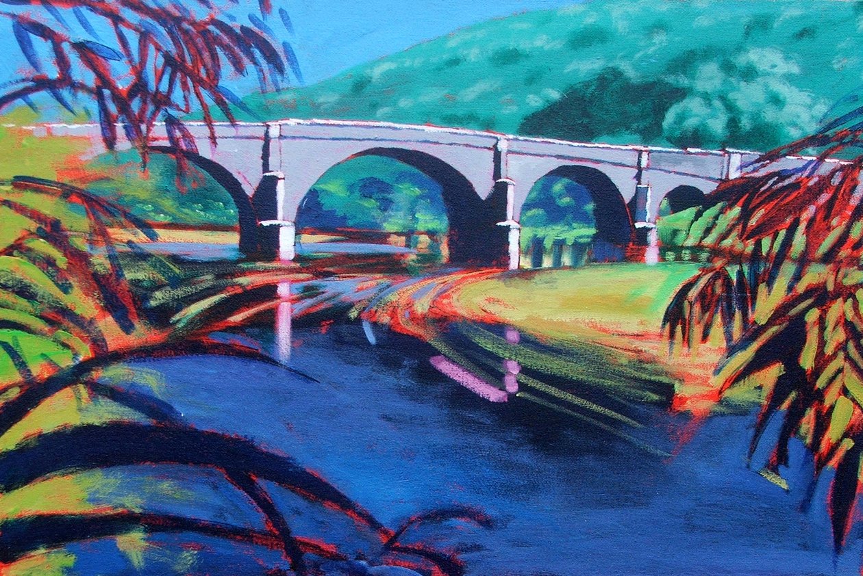 Ponte (acrílico no cartão) de Paul Powis