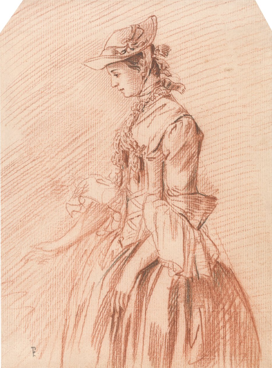 Senhora em um capô de Paul Sandby