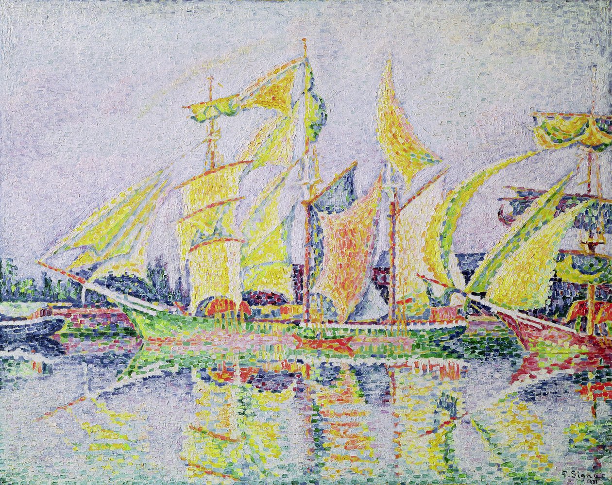 Três mastros amarelos, 1931 de Paul Signac