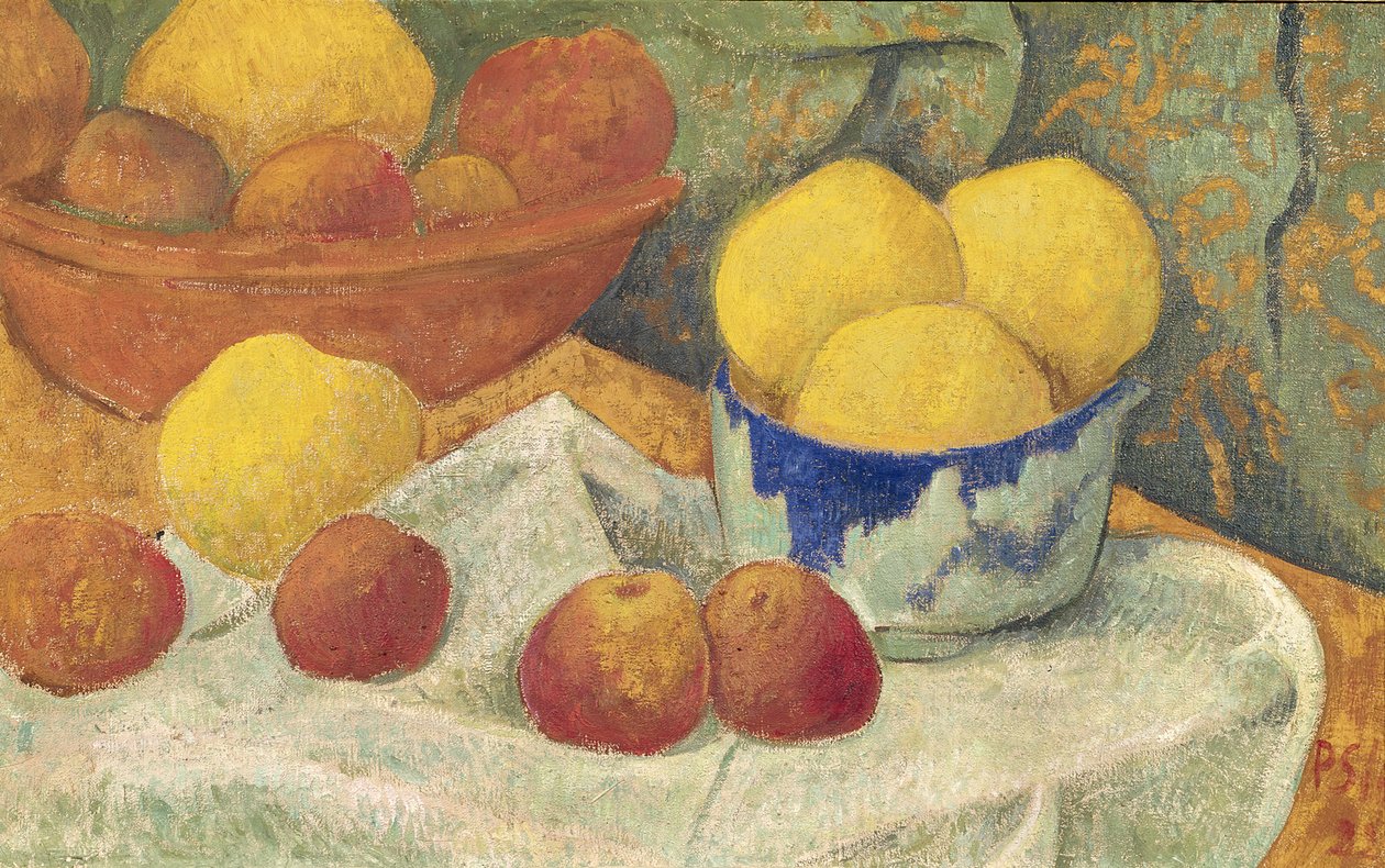 Maçãs com um prato azul, 1922 de Paul Sérusier