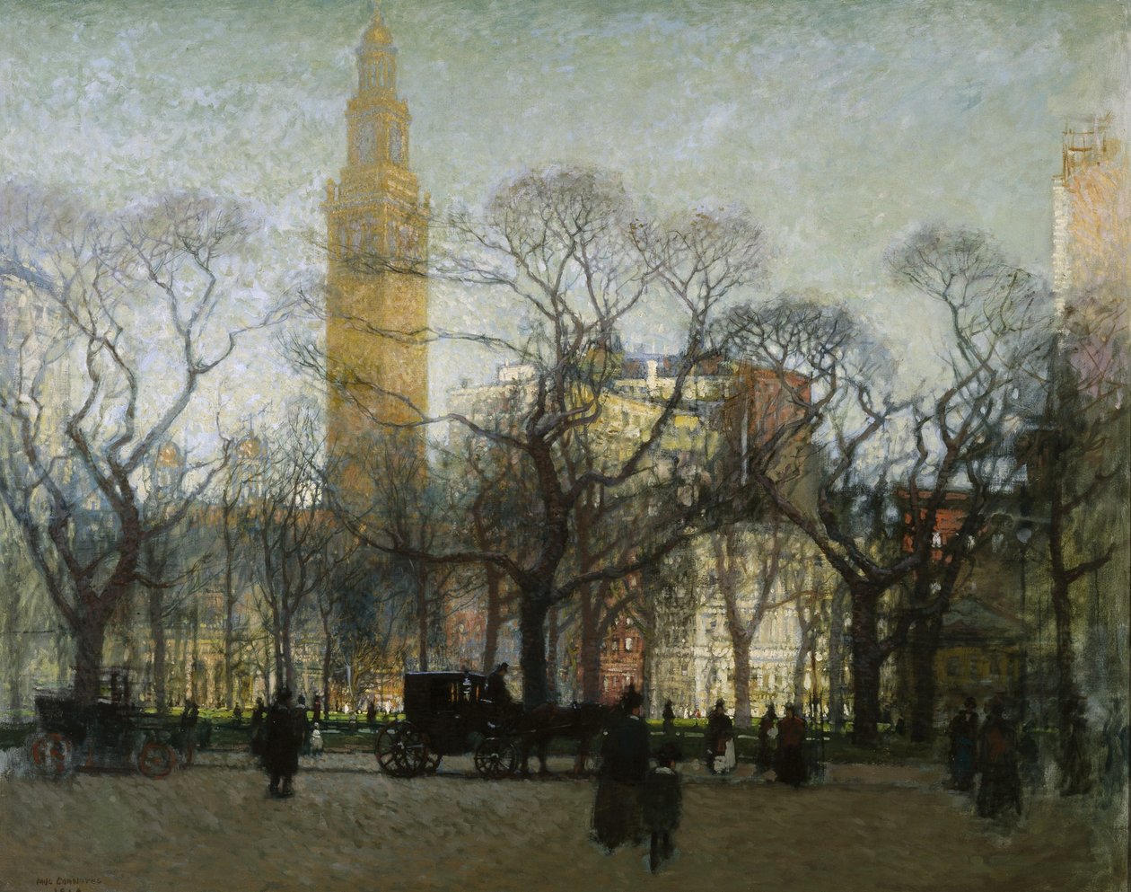 Madison Square à tarde de Paul Cornoyer