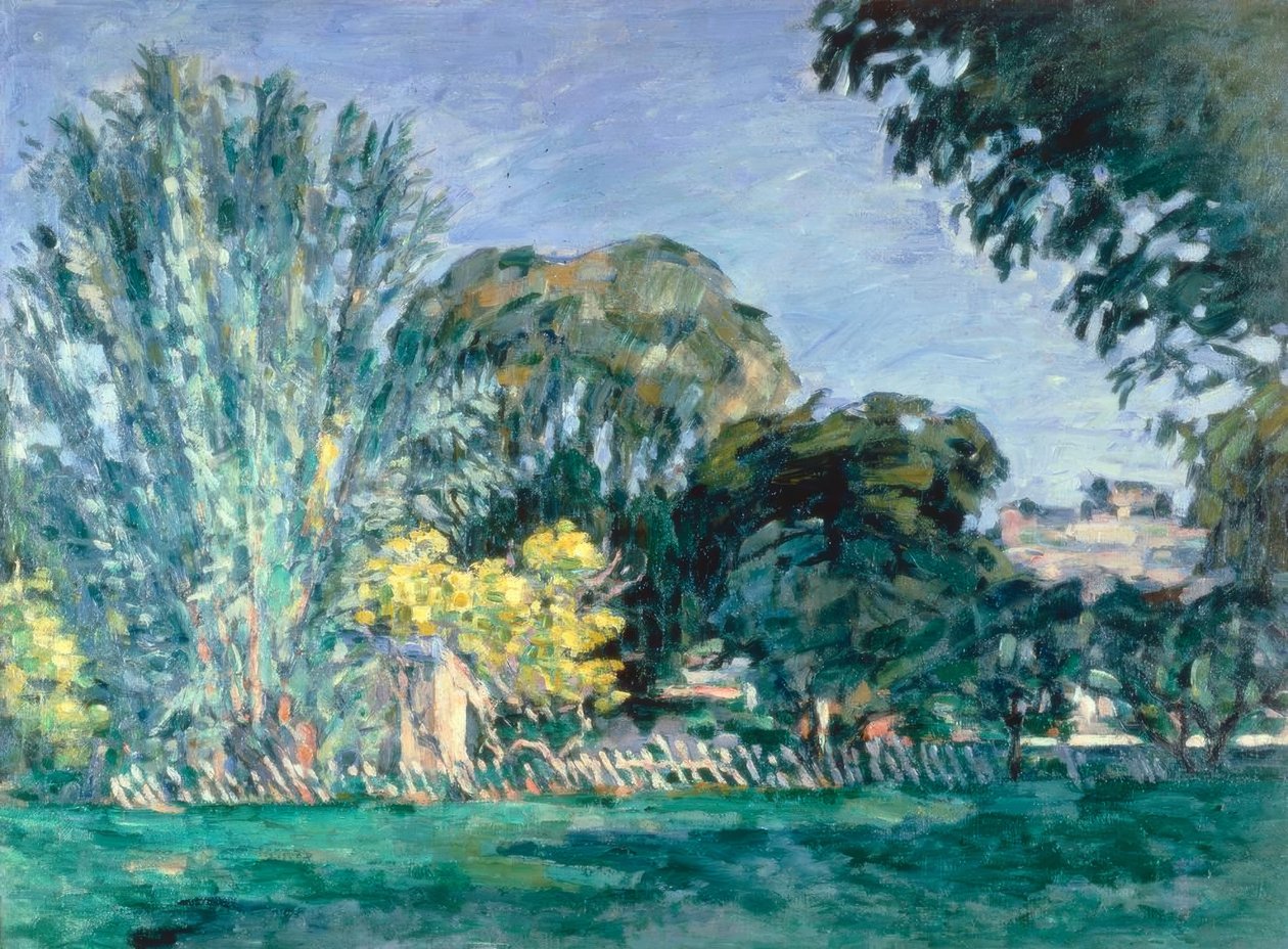 Árvores em Jas de Bouffan de Paul Cézanne