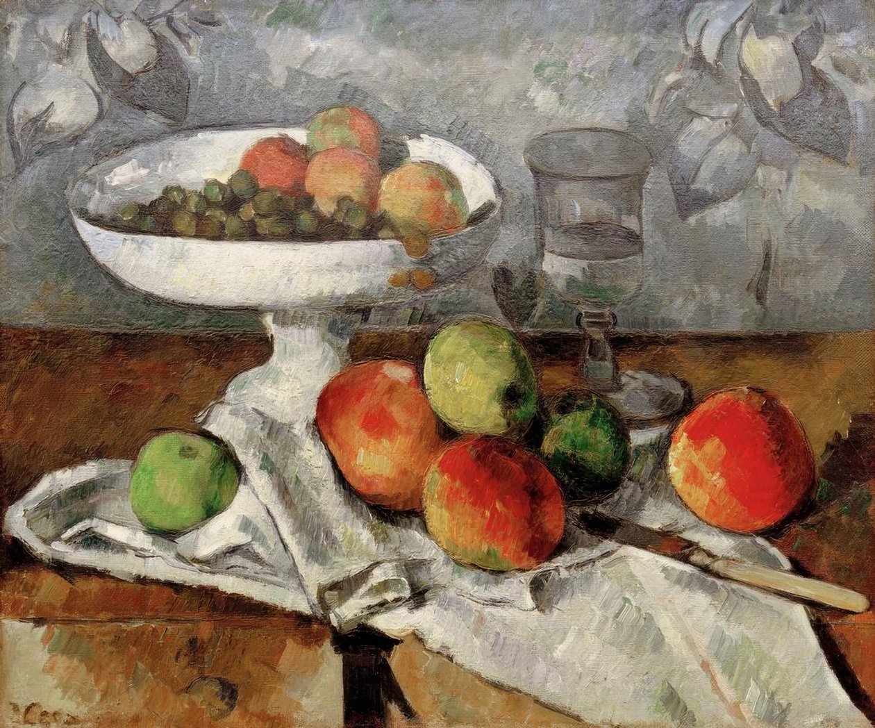 Ainda vida com fruteira de Paul Cézanne