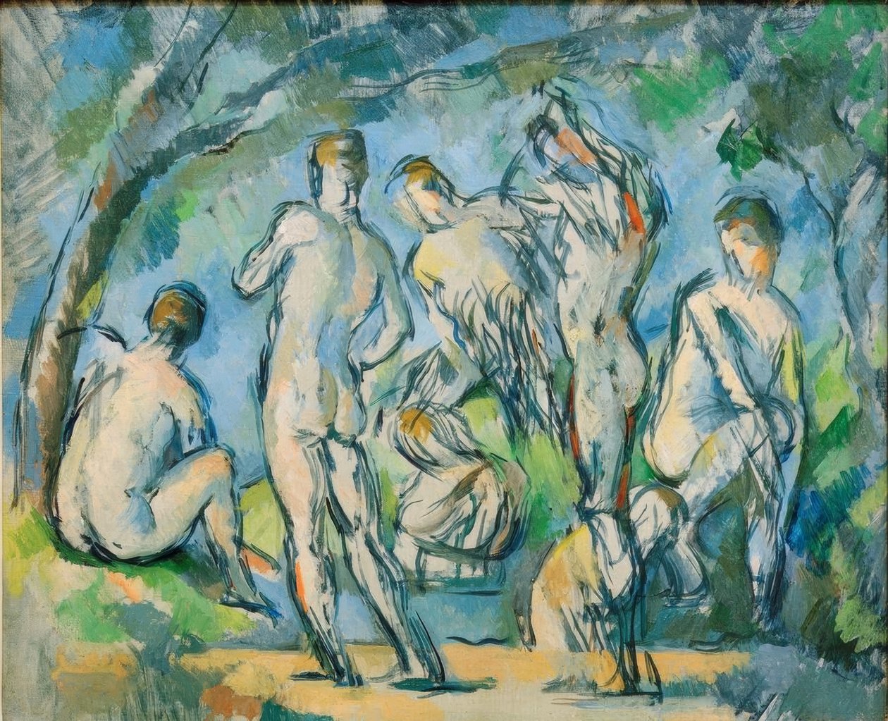 Sete banhistas de Paul Cézanne