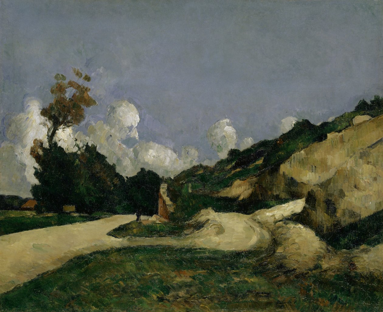 A estrada do país, c.1871 de Paul Cézanne