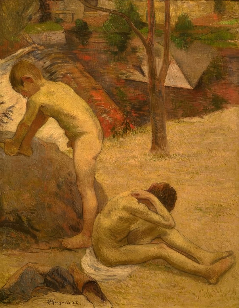 Banhistas meninos bretões de Paul Gauguin