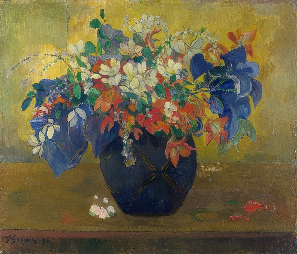 Flores em um vaso 1896 de Paul Gauguin