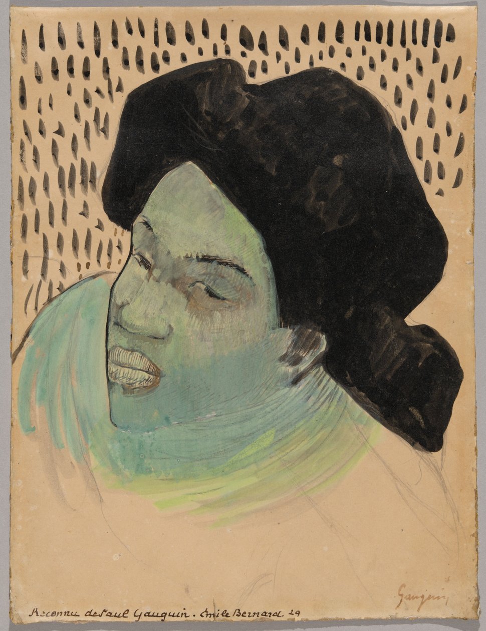 Cabeça de uma mulher taitiana de Paul Gauguin