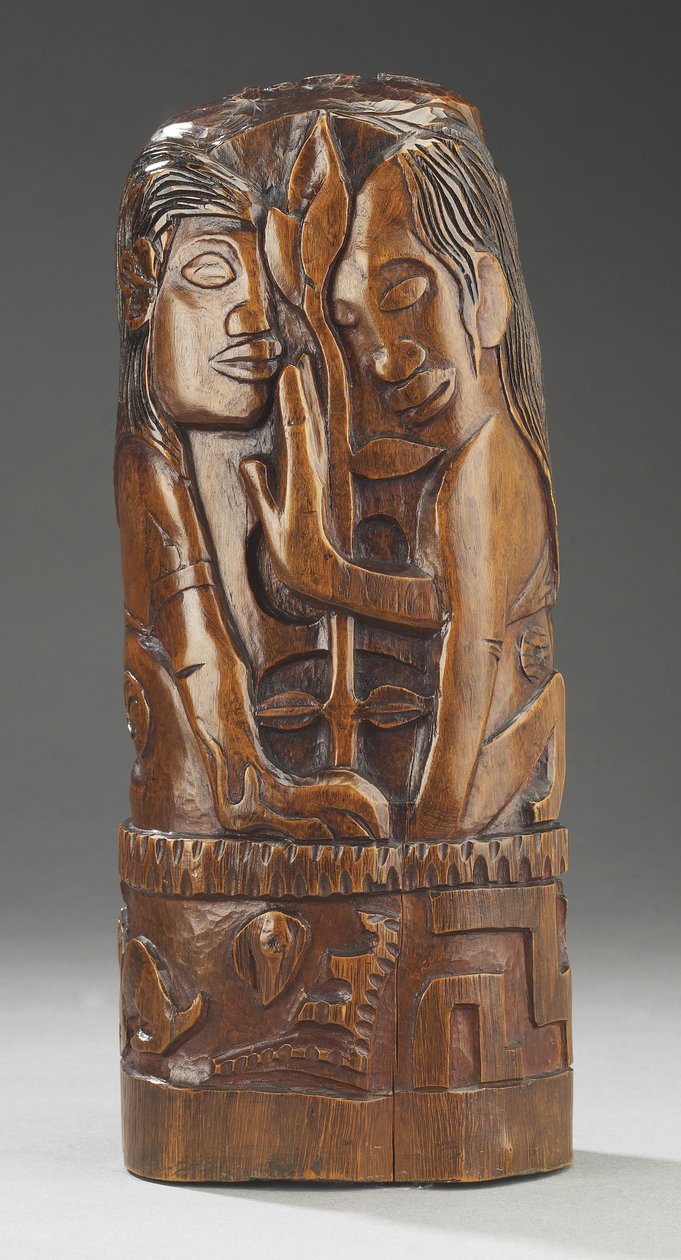 Hina e Fatu, c.1892 (madeira de tamanduá) de Paul Gauguin