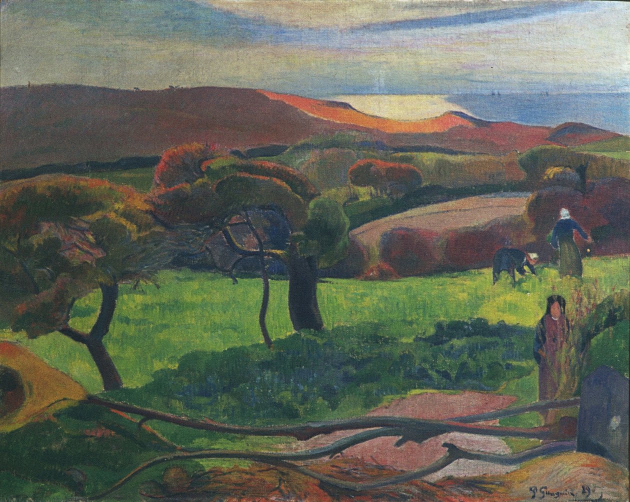 Paisagem na Bretanha de Paul Gauguin