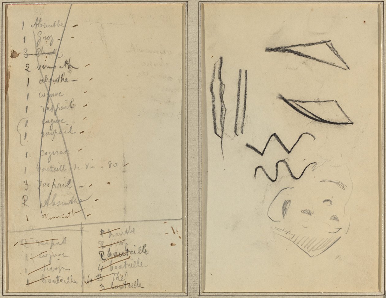 "Neige" (Neve); Itinerário [reto] de Paul Gauguin